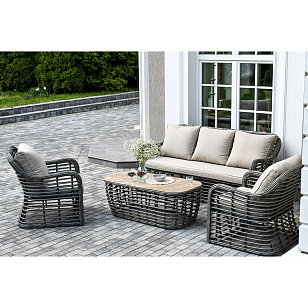 Лаунж-зона 4SIS Ницца, цвет серый для дачи Лаунж-зона 4SIS Ницца, цвет серый, садовая мебель