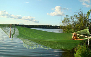 Гамак двухместный Lite Tulip зеленый для отдыха за городом Гамак двухместный Lite Tulip зеленый для хобби и пикника