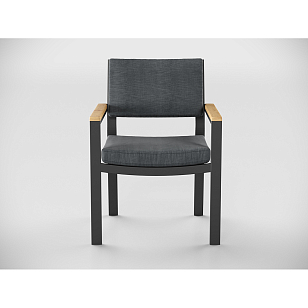 Обеденная зона Gardenini Premium Primavera Карбон / Темно-серый со стульями Bella для дачи Обеденная зона Gardenini Premium Primavera Карбон / Темно-серый со стульями Bella, садовая мебель