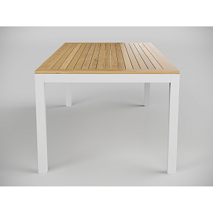 Обеденная зона Gardenini Premium Bella 220 Белый / Бежевый со стульями Calma S для дачи Обеденная зона Gardenini Premium Bella 220 Белый / Бежевый со стульями Calma S, садовая мебель