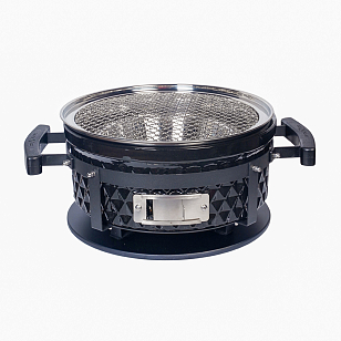 Настольный керамический гриль Diamond Egg Tabletop Grill Цвет: черный для приготовления пищи Настольный керамический гриль Diamond Egg Tabletop Grill Цвет: черный для сада
