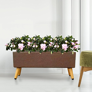 Кашпо Idealist Lite Урбан напольное прямоугольное с подставкой 74 Цвет: кофе для сада и загородного дома Кашпо Idealist Lite Урбан напольное прямоугольное с подставкой 74 Цвет: кофе, уличное оборудование