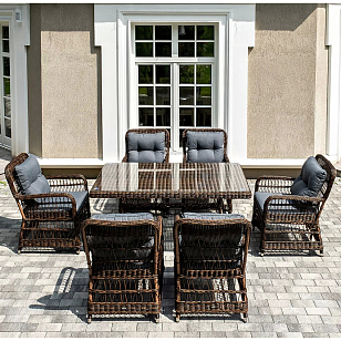 Обеденная группа 4SIS Цесена Цвет: коричневый для дачи Обеденная группа 4SIS Цесена Цвет: коричневый, садовая мебель