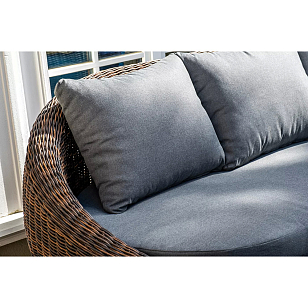 Диван трехместный 4SIS Барселона Цвет: коричневый для дачи Диван трехместный 4SIS Барселона Цвет: коричневый, садовая мебель