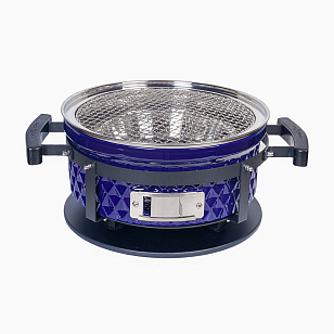 Настольный керамический гриль Diamond Egg Tabletop Grill Цвет: синий для приготовления пищи Настольный керамический гриль Diamond Egg Tabletop Grill Цвет: синий для сада
