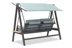Качели Brafritid Malmo антрацит, мята для дачи Качели Brafritid Malmo антрацит, мята, садовая мебель