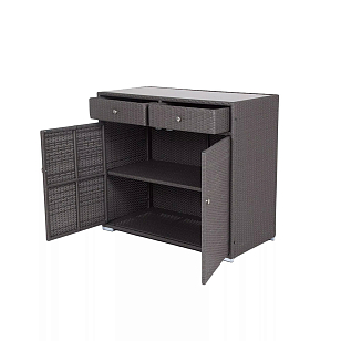 Плетёная тумба 4SIS Мальта Цвет: графит для дачи Плетёная тумба 4SIS Мальта Цвет: графит, садовая мебель