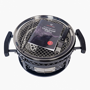 Настольный керамический гриль Diamond Egg Tabletop Grill Цвет: черный для приготовления пищи Настольный керамический гриль Diamond Egg Tabletop Grill Цвет: черный для сада