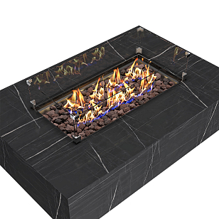 Стол-камин Kaminex Этна Черный для сада и загородного дома Стол-камин Kaminex Этна Черный, уличное оборудование