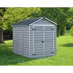 Cарай из поликарбоната Palram Skylight 6x8 Dark Grey для сада и загородного дома Cарай из поликарбоната Palram Skylight 6x8 Dark Grey, уличное оборудование