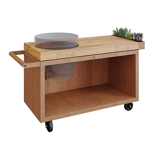 Стол OFYR Table PRO для BGE с деревянной столешницей для приготовления пищи Стол OFYR Table PRO для BGE с деревянной столешницей для сада