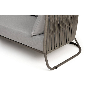 Диван 4SIS Багамы 3-местный, каркас бежево-серый муар, роуп серо-коричневый, ткань светло-серая для дачи Диван 4SIS Багамы 3-местный, каркас бежево-серый муар, роуп серо-коричневый, ткань светло-серая, садовая мебель