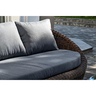 Диван трехместный 4SIS Барселона Цвет: коричневый для дачи Диван трехместный 4SIS Барселона Цвет: коричневый, садовая мебель