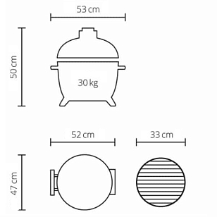 керамический гриль monolith icon black для приготовления пищи Керамический гриль Monolith ICON Black