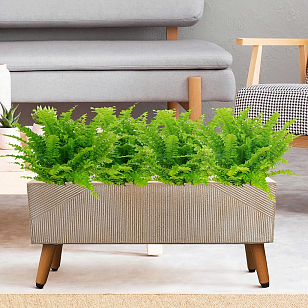 Кашпо Idealist Lite Урбан напольное прямоугольное с подставкой 58 Цвет: бежевый для сада и загородного дома Кашпо Idealist Lite Урбан напольное прямоугольное с подставкой 58 Цвет: бежевый, уличное оборудование