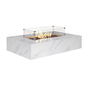 Стол-камин Kaminex Этна Белый для сада и загородного дома Стол-камин Kaminex Этна Белый, уличное оборудование