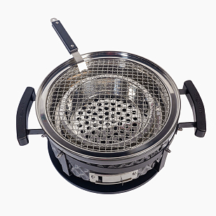 Настольный керамический гриль Diamond Egg Tabletop Grill Цвет: серый для приготовления пищи Настольный керамический гриль Diamond Egg Tabletop Grill Цвет: серый для сада