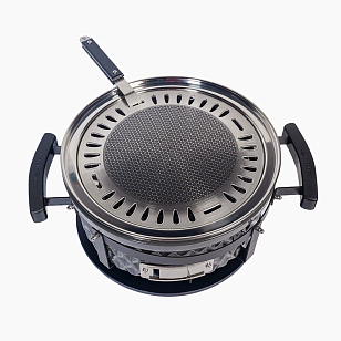 Настольный керамический гриль Diamond Egg Tabletop Grill Цвет: серый для приготовления пищи Настольный керамический гриль Diamond Egg Tabletop Grill Цвет: серый для сада