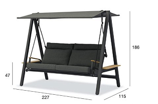 Качели Brafritid Malmo антрацит, серый для дачи Качели Brafritid Malmo антрацит, серый, садовая мебель