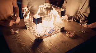 Уличный газовый стол камин Clifton Dinning Table Lime (без столешницы) для сада и загородного дома Уличный газовый стол камин Clifton Dinning Table Lime (без столешницы), уличное оборудование