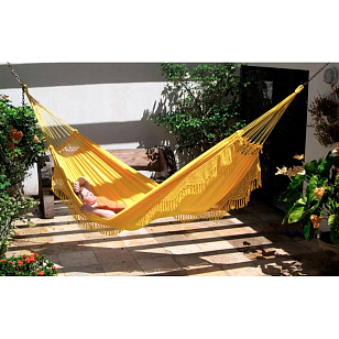 Гамак двухместный Lite Forro желтый для отдыха за городом Гамак двухместный Lite Forro желтый для хобби и пикника