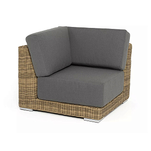 Модуль диванный угловой 4SIS Капри, цвет соломенный для дачи Модуль диванный угловой 4SIS Капри, цвет соломенный, садовая мебель