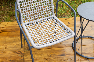 Кофейный комплект Тунис, цвет темно-серый для дачи Кофейный комплект Тунис, цвет темно-серый, садовая мебель