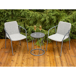 Кофейный комплект Марокко, цвет темно-серый для дачи Кофейный комплект Марокко, цвет темно-серый, садовая мебель