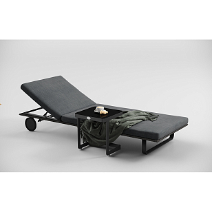 Шезлонг Gardenini Premium Hacienda Карбон / Темно-серый для дачи Шезлонг Gardenini Premium Hacienda Карбон / Темно-серый, садовая мебель