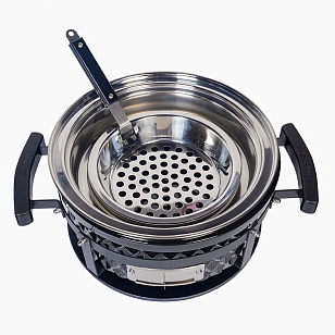 Настольный керамический гриль Diamond Egg Tabletop Grill Цвет: черный для приготовления пищи Настольный керамический гриль Diamond Egg Tabletop Grill Цвет: черный для сада