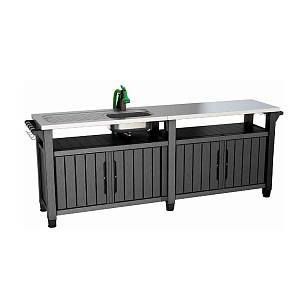 Барбекю кухня Keter Unity Chef графит для дачи Барбекю кухня Keter Unity Chef графит, садовая мебель