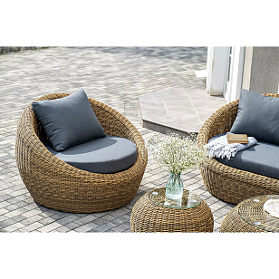 Лаун-зона 4SIS Барселона, цвет соломенный для дачи Лаун-зона 4SIS Барселона, цвет соломенный, садовая мебель