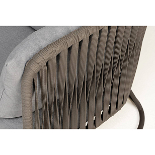 Диван 4SIS Багамы 3-местный, каркас бежево-серый муар, роуп серо-коричневый, ткань светло-серая для дачи Диван 4SIS Багамы 3-местный, каркас бежево-серый муар, роуп серо-коричневый, ткань светло-серая, садовая мебель