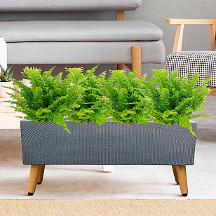 Кашпо Idealist Lite Урбан напольное прямоугольное с подставкой 58 Цвет: антрацит для сада и загородного дома Кашпо Idealist Lite Урбан напольное прямоугольное с подставкой 58 Цвет: антрацит, уличное оборудование