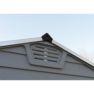 Cарай из поликарбоната Palram Skylight 6x8 Dark Grey для сада и загородного дома Cарай из поликарбоната Palram Skylight 6x8 Dark Grey, уличное оборудование