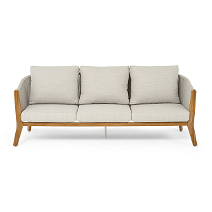 Диван 4SIS Сидней 3-местный, каркас бежевый, роуп бежевый, ткань бежевая для дачи Диван 4SIS Сидней 3-местный, каркас бежевый, роуп бежевый, ткань бежевая, садовая мебель