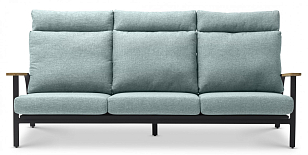 Диван трехместный с подушками Brafritid Malmo антрацит, мята для дачи Диван трехместный с подушками Brafritid Malmo антрацит, мята, садовая мебель