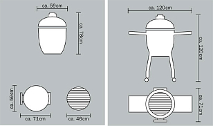 керамический гриль monolith junior red 2.0 для приготовления пищи Керамический гриль Monolith Junior Red 2.0