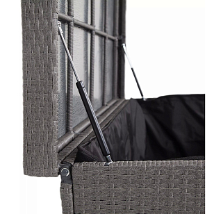 Плетёный сундук для хранения 4SIS Порту Цвет: графит для дачи Плетёный сундук для хранения 4SIS Порту Цвет: графит, садовая мебель