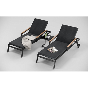 Шезлонг Gardenini Premium Sogno S Карбон / Темно-серый для дачи Шезлонг Gardenini Premium Sogno S Карбон / Темно-серый, садовая мебель