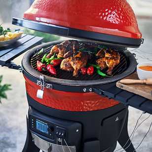 керамический гриль kamado joe konnected ii red для приготовления пищи Керамический гриль Kamado Joe Konnected II Red