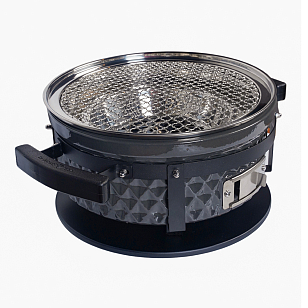 Настольный керамический гриль Diamond Egg Tabletop Grill Цвет: серый для приготовления пищи Настольный керамический гриль Diamond Egg Tabletop Grill Цвет: серый для сада