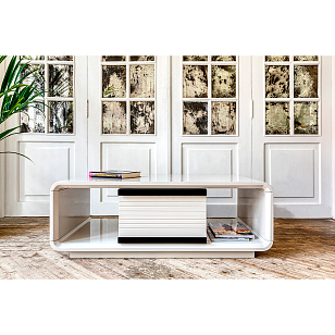 Столик-тумба журнальный Paoli Velvet Цвет: серый беж для дачи Столик-тумба журнальный Paoli Velvet Цвет: серый беж, товары для загородного дома