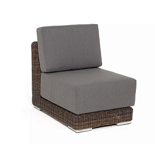 Модуль диванный прямой 4SIS Капри, цвет коричневый для дачи Модуль диванный прямой 4SIS Капри, цвет коричневый, садовая мебель