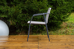 Кофейный комплект Тунис, цвет темно-серый для дачи Кофейный комплект Тунис, цвет темно-серый, садовая мебель