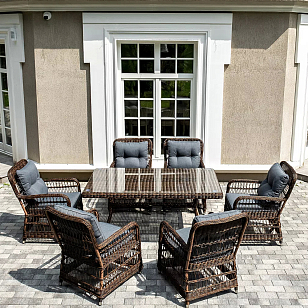 Обеденная группа 4SIS Цесена Цвет: коричневый для дачи Обеденная группа 4SIS Цесена Цвет: коричневый, садовая мебель