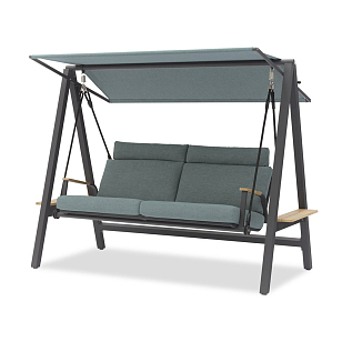 Качели Brafritid Malmo антрацит, мята для дачи Качели Brafritid Malmo антрацит, мята, садовая мебель