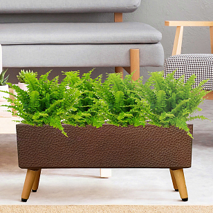 Кашпо Idealist Lite Урбан напольное прямоугольное с подставкой 58 Цвет: кофе для сада и загородного дома Кашпо Idealist Lite Урбан напольное прямоугольное с подставкой 58 Цвет: кофе, уличное оборудование