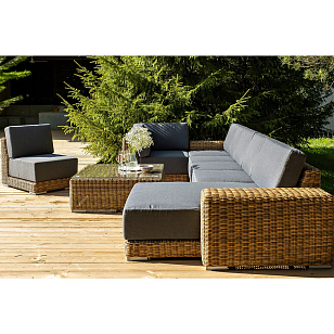 Лаунж-зона трансформирующаяся 4SIS Капри, цвет соломенный для дачи Лаунж-зона трансформирующаяся 4SIS Капри, цвет соломенный, садовая мебель