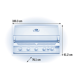 Встраиваемый газовый гриль Napoleon BIG-38 для приготовления пищи Встраиваемый газовый гриль Napoleon BIG-38 для сада